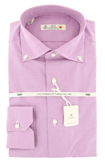 Luigi Borrelli Purple Check Shirt - Slim - (LB5385PU) - Parent