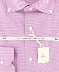 Luigi Borrelli Purple Check Shirt - Slim - (LB5385PU) - Parent