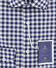 Luigi Borrelli Blue Plaid Shirt - Slim - (EV06RC54970) - Parent