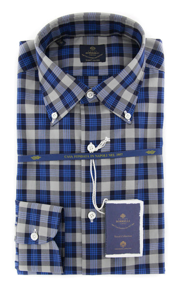 Luigi Borrelli Blue Shirt - Slim - (EV0665971STEFANO) - Parent