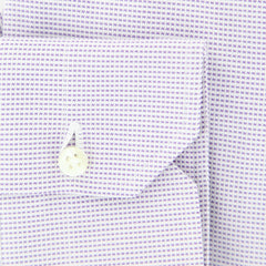 Luigi Borrelli White Houndstooth Shirt - Slim - (81LB) - Parent