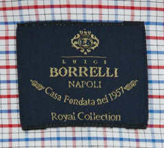 Luigi Borrelli Red Check Shirt - Extra Slim - (EV0668340RIO) - Parent