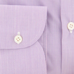 Luigi Borrelli Lavender Purple Check Shirt - (EV0679080RIO) - Parent