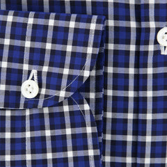 Luigi Borrelli Blue Plaid Shirt - (EV0680370STEFANO) - Parent