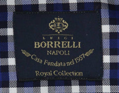 Luigi Borrelli Blue Plaid Shirt - (EV0680370STEFANO) - Parent