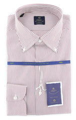 Luigi Borrelli Red Shirt - Slim - 17/43 - (EV0682240STEFANO)