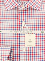 Luigi Borrelli Red Check Shirt - Slim - (201803222) - Parent