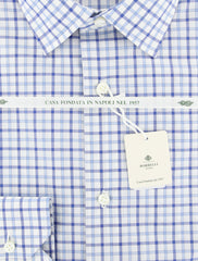 Luigi Borrelli Blue Check Shirt - Slim - (201803224) - Parent