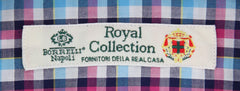 Borrelli Turquoise Plaid Shirt - Slim - (2018032123) - Parent
