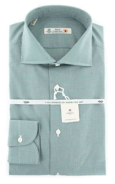 Luigi Borrelli Green Micro-Check Shirt - Slim - (2018032211) - Parent