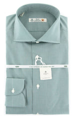 Luigi Borrelli Green Micro-Check Shirt - Slim - (2018032211) - Parent