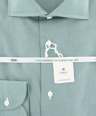 Luigi Borrelli Green Micro-Check Shirt - Slim - (2018032211) - Parent