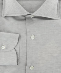 Luigi Borrelli Light Gray Melange Dress Shirt - Extra Slim - (91) - Parent