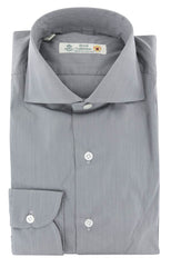 Luigi Borrelli Gray Melange Cotton Shirt - Extra Slim - 14.5/37 - (305)