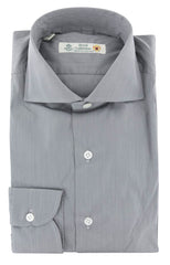 Luigi Borrelli Gray Melange Cotton Shirt - Slim - 14.5/37 - (305)