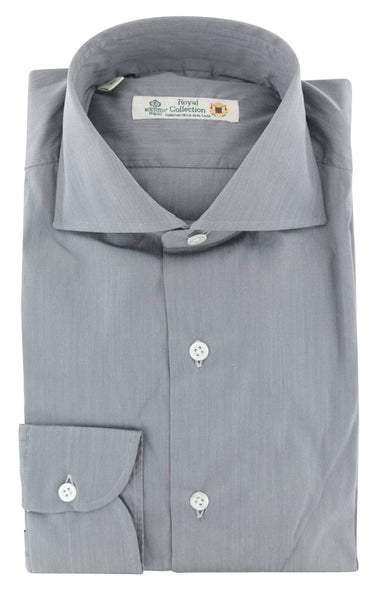 Luigi Borrelli Gray Melange Cotton Shirt - Extra Slim - (305) - Parent