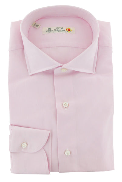 Luigi Borrelli Pink Solid Cotton Dress Shirt - Extra Slim - (8L) - Parent
