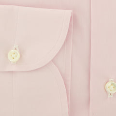 Luigi Borrelli Pink Solid Cotton Dress Shirt - Slim - (8F) - Parent