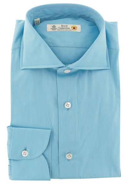 Luigi Borrelli Turquoise Melange Cotton Shirt - Slim - (309) - Parent