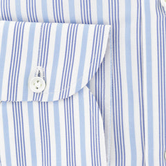 Luigi Borrelli Light Blue Striped Cotton Shirt - Extra Slim - (226) - Parent