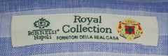 Luigi Borrelli Light Blue Striped Linen Dress Shirt - X Slim - (96) - Parent