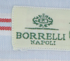 Luigi Borrelli Light Blue Striped Dress Shirt - Slim - (9X) - Parent