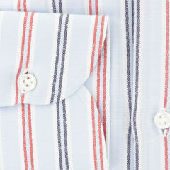 Luigi Borrelli Light Blue Striped Shirt - Slim - (283) - Parent