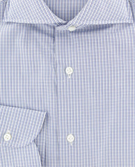 Luigi Borrelli Light Blue Plaid Cotton Shirt - Extra Slim - (234) - Parent