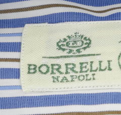 Luigi Borrelli Blue Striped Cotton Shirt - Slim - (282) - Parent