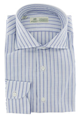 Luigi Borrelli Light Blue Striped Dress Shirt - Slim - 15/38 - (82)
