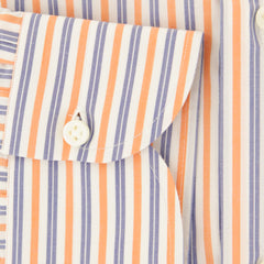 Luigi Borrelli Orange Striped Cotton Shirt - Extra Slim - (ZR) - Parent