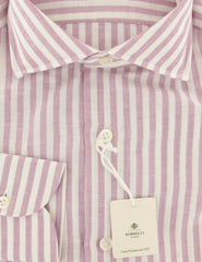 Luigi Borrelli Lavender Purple Striped Shirt - Slim - (ZH) - Parent