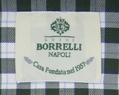 Luigi Borrelli Dark Green Plaid Cotton Shirt - Extra Slim - (6W) - Parent