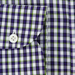 Luigi Borrelli Purple Plaid Shirt - Slim - (EV0656780STEFANO) - Parent