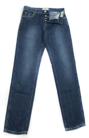 Luigi Borrelli Denim Blue Jeans - Super Slim - 33 US / 49 EU
