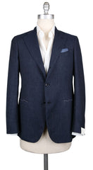 Luigi Borrelli Blue Wool Blend Solid Sportcoat - 36/46 - (GU3B167671)