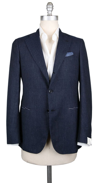 Luigi Borrelli Blue Wool Blend Solid Sportcoat - (GU3B167671) - Parent