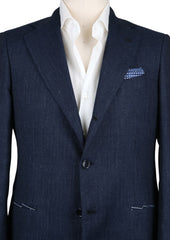 Luigi Borrelli Blue Wool Blend Solid Sportcoat - (GU3B167671) - Parent
