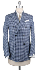 Luigi Borrelli Blue Silk Blend Sportcoat - 38/48 - (GUDP163371)