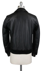 Luigi Borrelli Black Leather Solid Jacket - (OW3121X10) - Parent