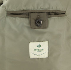Luigi Borrelli Olive Green Nylon Solid Raincoat - (LB721172) - Parent