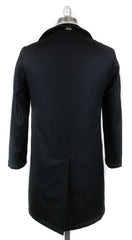 Luigi Borrelli Charcoal Gray Wool Solid Coat - (LB724171) - Parent