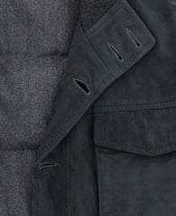 Luigi Borrelli Gray Suede Solid Jacket - (LB190830) - Parent
