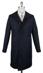 Luigi Borrelli Midnight Navy Solid Raincoat - (LB814176) - Parent