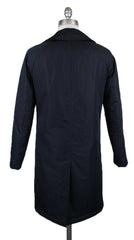 Luigi Borrelli Midnight Navy Solid Raincoat - (LB814176) - Parent