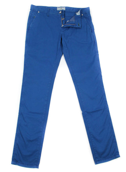 Luigi Borrelli Blue Solid Pants - Super Slim - 33/49 - (PAR29310551)