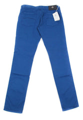 Luigi Borrelli Blue Solid Pants - Super Slim - 33/49 - (PAR29310551)