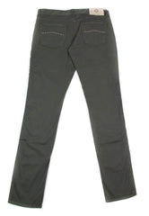 Luigi Borrelli Green Solid Pants - Super Slim - 33/49 - (PAR29310572)