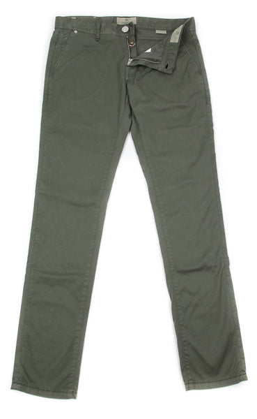 Luigi Borrelli Olive Green Pants - Super Slim - 40/56 - (PARCOTOGRN)
