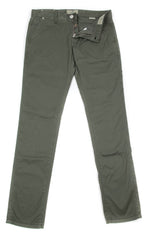 Luigi Borrelli Olive Green Pants - Super Slim - 40/56 - (PARCOTOGRN)